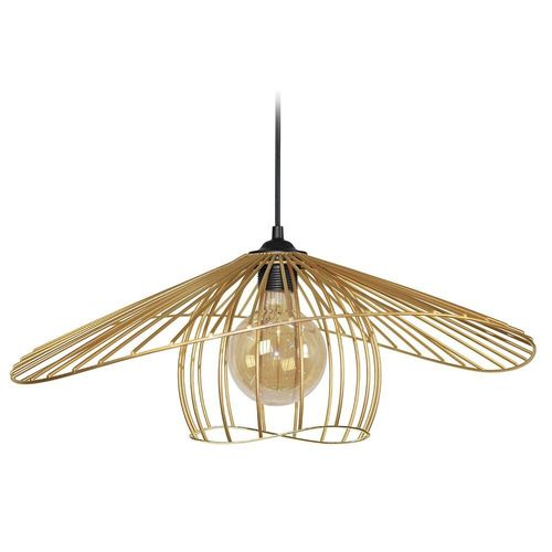 Suspension Métal E27 Et Fil Tissu Noir