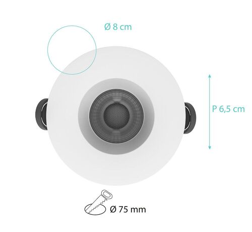 Spot Dimmable Salle De Bain Ip 65 (9w 4000k 550lm) Argent? - Voltman