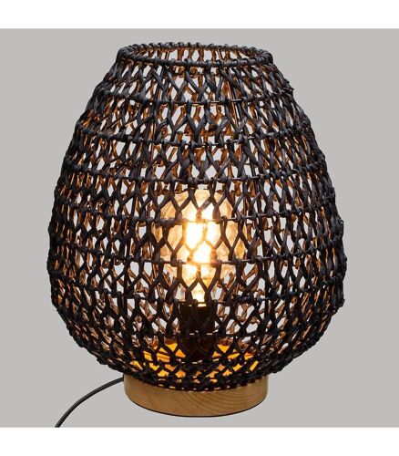 Lampe ? Poser En Métal Et Noir H 35.5 Cm