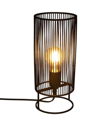 Lampe ? Poser En Métal Noir H 30 Cm
