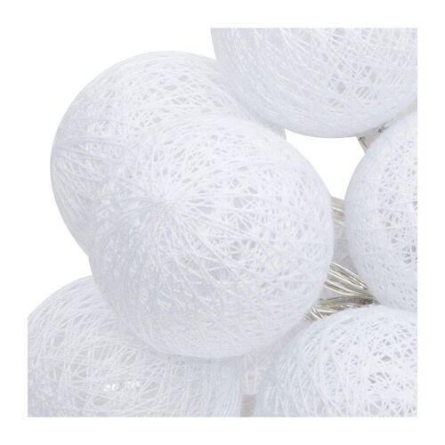 Guirlande Sur Secteur Led 20 Boules - Blanc