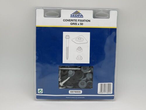 Kit 50 fixations coloris gris pour plaque pevacryl
