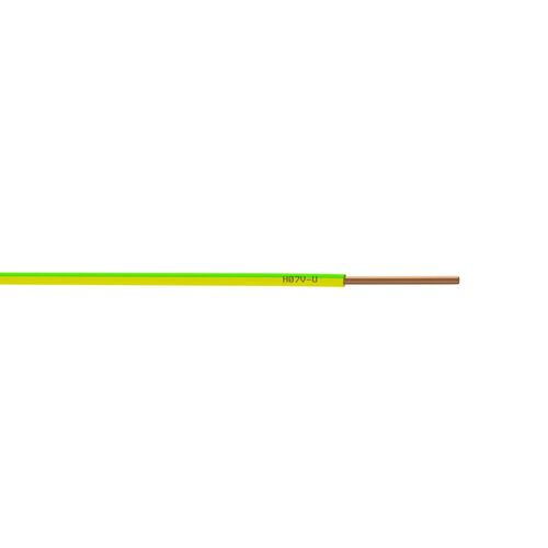 Câble électrique H07VU 2.5mm2 vert/jaune - L.100m