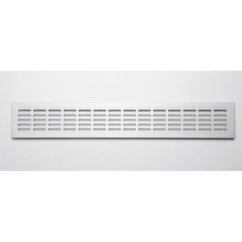 Grille d'aération aluminium blanc à encastrer 8x50cm