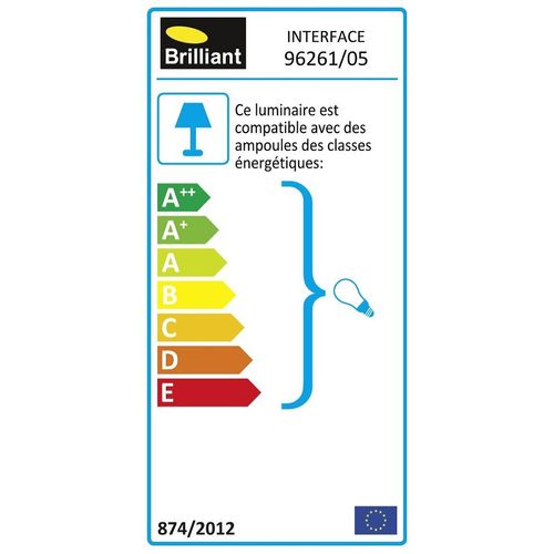 Applique Ext?Rieure Brilliant Interface Verticale 40 W Blanc