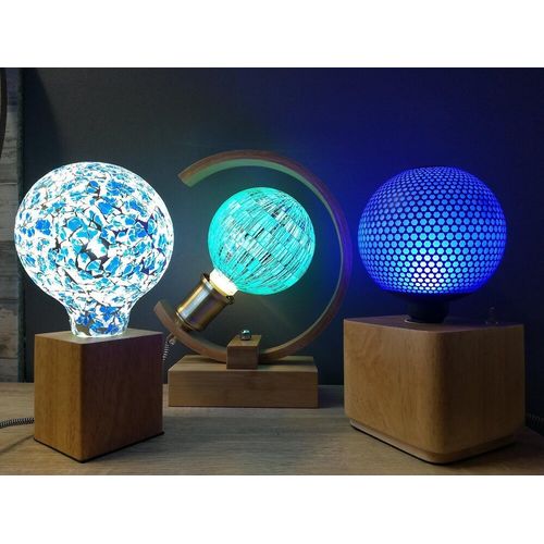 Ampoule Boule ? Facettes Bleu Globe Led 4w