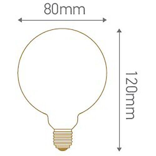 Ampoule Globe Filament Led 7w Blanc Chaud Opaline
