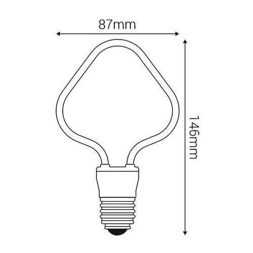 Ampoule Filament 'fraise' Led 4w E27 2200k 240lm