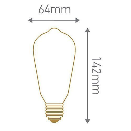 Ampoule Led Edison Cosmos 3d 4w E27 - Or