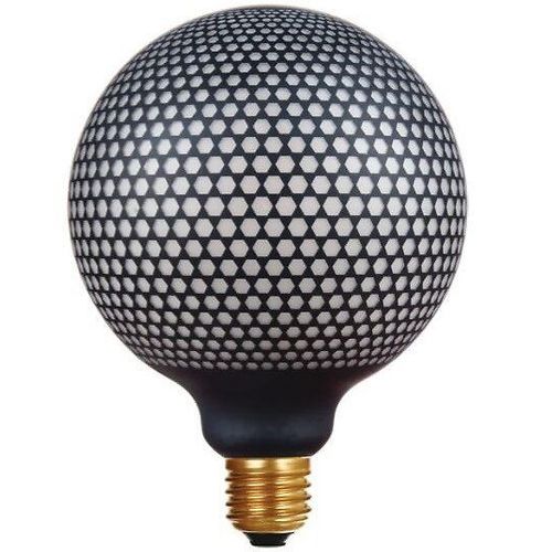 Ampoule D?Co Globe Bleu Imprim? Hexagone 3.5w