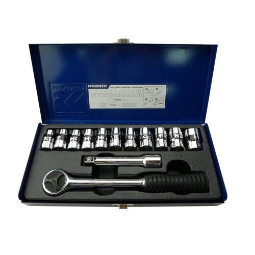 Coffret à douilles 13 pièces chrome-vanadium