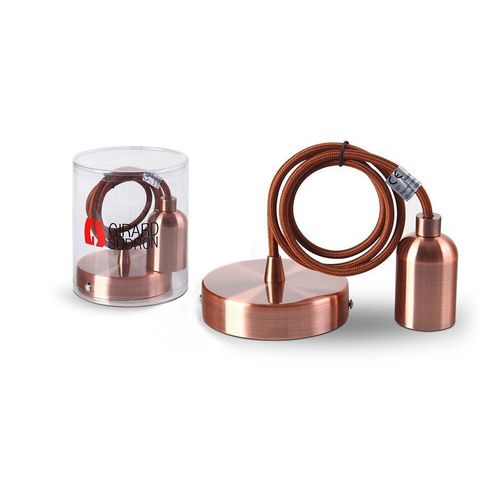 Pack Ampoule G?Ante Ambr?E Filament 40w + Monture M?Tal Cuivre E27