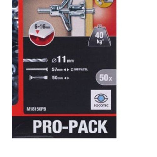 PRO-PACK ""Molly""  - 50 chevilles métal à expension