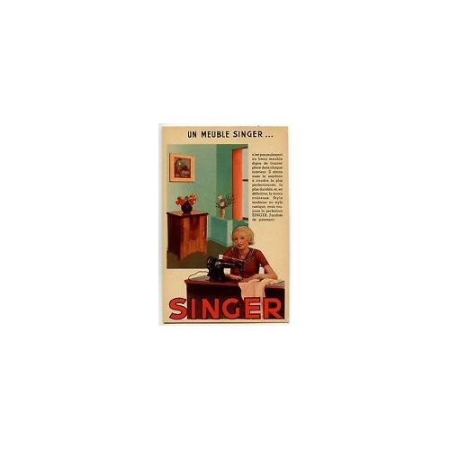 Carte Postale Publicitaire : Un Meuble Singer
