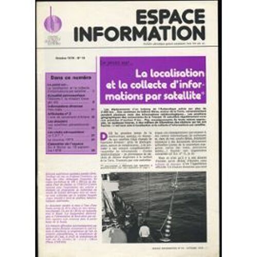 Espace Information N° 16 - Octobre 1979 - Centre National D'Études Spatiales - Cnes