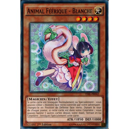 Carte Yu-Gi-Oh Tdil-Fr042 Animal Féerique - Blanche