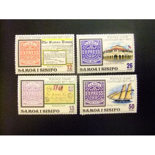 Samoa 1977 Centanaire Du Timbre Yvert N 396/99 ** Mnh