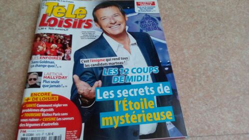 Télé Loisirs 1670 La Ch'Tite Famille,Les 12 Coups De Midi,Les Enfoirés,Laeticia Hallyday