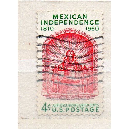 Etats-Unis- 1 Timbre Oblitéré- Indépendance Mexicaine