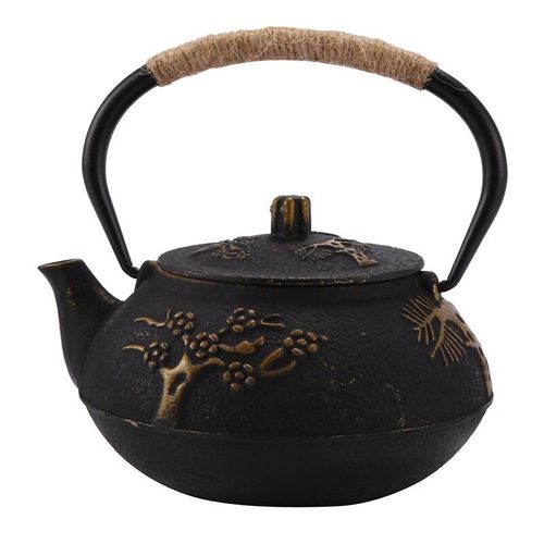 Bouilloire Japonaise En Fonte Avec Infuseur/Passoire En Acier Inoxydable, 30 Onces (900 Ml), Fleur De Prunier