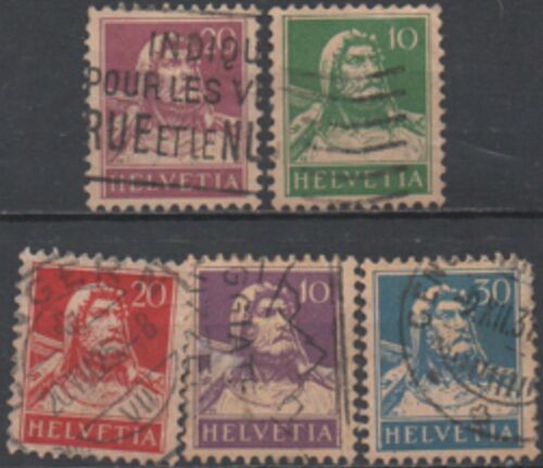 Suisse: Lot De 5 Timbres De La Même Série..