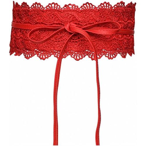 Tianyi-Ceinture Femme, Ceinture Obi Large, Ceinture Taille Haute Noire, Ceinture Avec Lacets Et Attachesceinture Obi Large Pour Femme Avec Bandeau En Dentelle, Ceinture Taille Femme