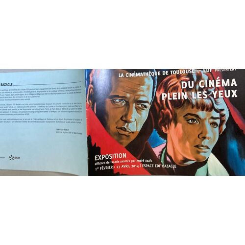 Exposition D'affiches De Façade Peintes Par André Azaïs, "Du Cinéma Pleins Les Yeux" - Toulouse, 2014) : 4 Signets-Marques Pages  20x5 Cm / 1 Livret 16 Pages & 1 Carte 21x10,5 Cm