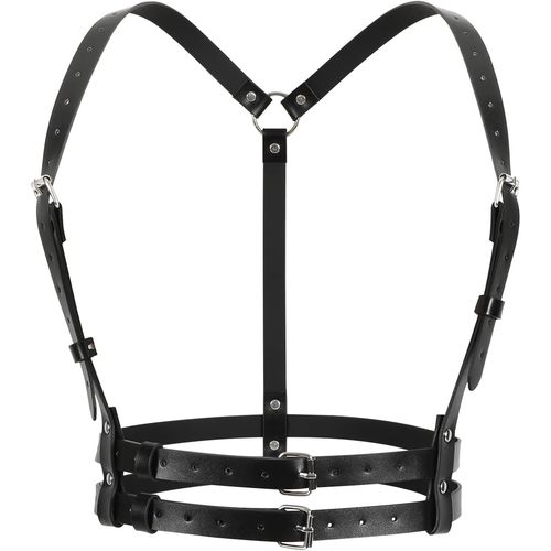 Tianyi-Harnais Punk En Cuir Synthétique Pour Femme Noir Harnais Gothique Pour Cosplay, Rave, Tenue D`Halloween, Costume