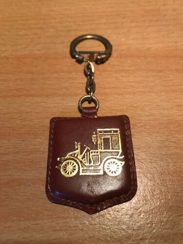 Porte Clé , Clef , Clefs Renault Ancien Luxe , Cuir Marron , "Concessionnaire Renault Auxerre