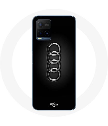 Coque pour Vivo Y21s 2021 / Y21 2021 Audi Logo cache moyeu fond noir