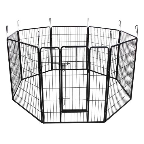 Parc Enclos Cage Pour Chiens Chiots Animaux De Compagnie 163 X 163 Noir Helloshop26 3712023