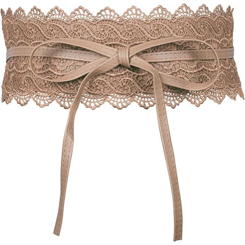 Tianyi-Femmes Ceinture De Taille Large Dentelle Douce Avec Cordon De Serrage Gland Femmes Ceinture À Nouer Large Obi Large Bande D'enroulement Taille Cravate Ceinture Pour Robe Mariage Parti