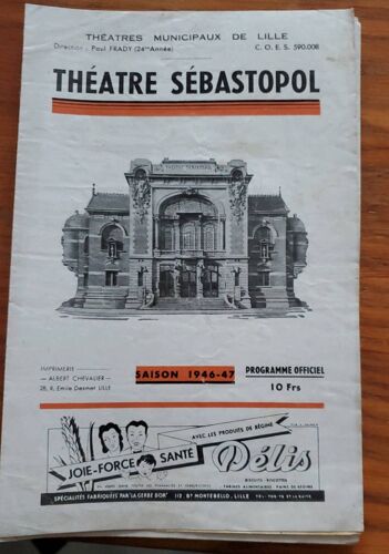 Programme Des Dimanche 22 Décembre 1946, Matinée Et Soirée, Mardi 24 Décembre, Soirée, Mercredi 25 Décembre, Matinée Et Soirée Et Dimanche 29 Décembre Matinée Et Soirée