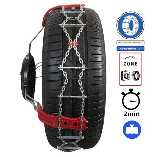 Paire De Chaine Neige Polaire Steel 100 Pour Vehicule Non Chainable