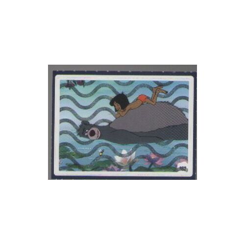 Autocollant Holographique N° 62 Mowgli Et Baloo Dans Le Livre De La Jungle - 100 Ans De Magie Disney - Auchan 2023