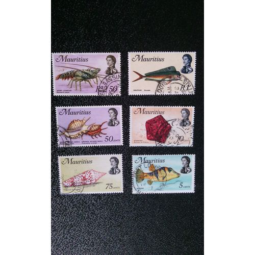 Timbre Ile Maurice ( Lot ) 1969 Animaux Marins