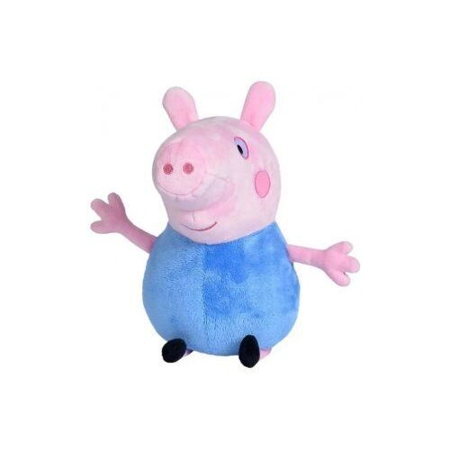 Peluche George Pig 42 Cm Bleu - Pour Peppa Pig Famille Cochon - Peluche Classique Grande Et Douce - Set Grand Doudou Enfant + Carte