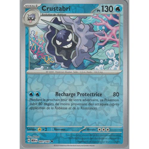 Carte Pokémon - Crustabri - 091/165 - Reverse - Ev3,5 151 Mew