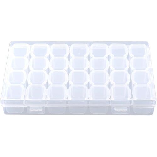 Pilulier Semainier Transparent 28 cases 4 Compartiments X 7 Jours Personnalisable selon vos Besoins pour Médicaments ou Rangement de Petits Objets Loisirs Créatifs ou Bricolage