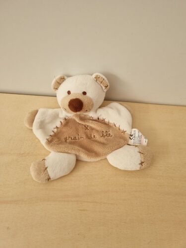 Doudou Ours Blanc Marron Grain De Blé