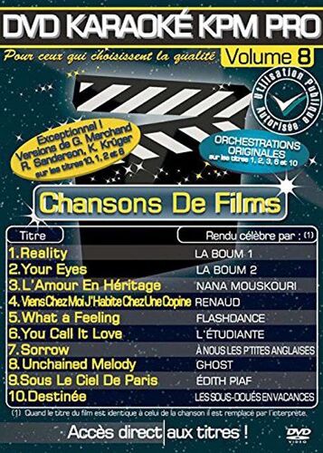 Dvd Karaoké Kpm Pro - Vol. 8 : Chansons De Films