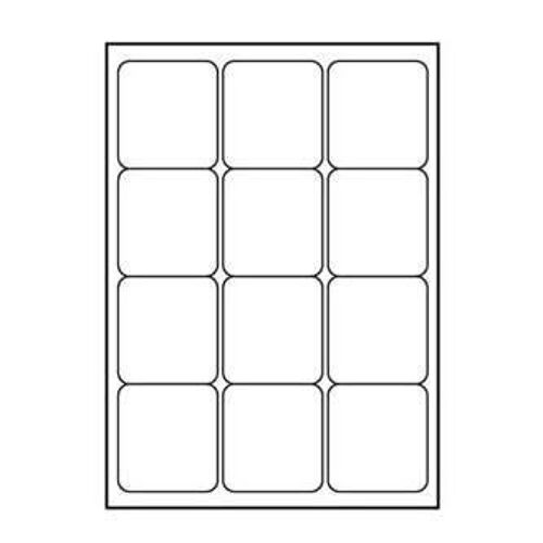 Etiquettes 66 x 70 mm A4 blanc mat 12 Etiquettes 140g/m2 lot de 10 pièces jet d'