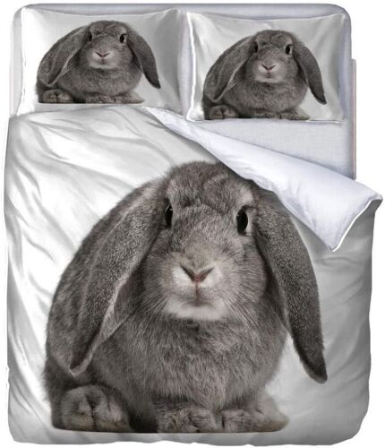 Housse De Couette Sets Personnes Lapin Animal Pi¿¿Ces Parure De Lit D Multicolore Imprimer Polyester Avec Taies D'oreillers Et Housse De Coue
