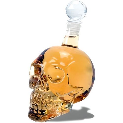 Bouteille Crystal Whisky En Tête De Mort 500ml Shooter Insolite Recipient Fete