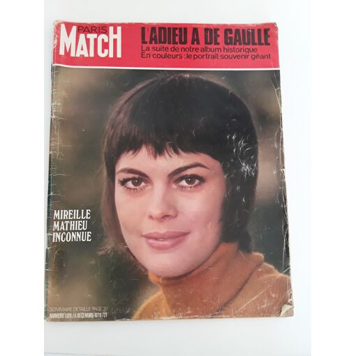 Paris Match N°1124 - 1970 - L'adieu à De Gaulle - Édition Originale