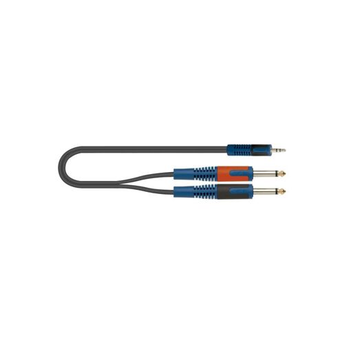 Quiklok RKSA140-1 - Câble audio RokSolid minijack stéréo - 2 x jack mono 1 m