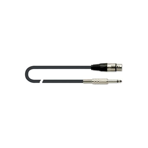 Quiklok MX777-5 - Câble microphone Strix XLR femelle - jack mono 5 m