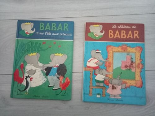 Le Lot De   2 Livres  Anciens   Babar 1981