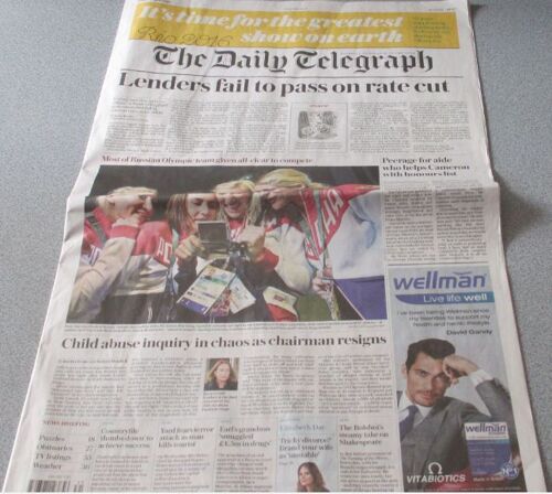 The Daily Telegraph N° 50139 Du 5/8/2016 + Le Supplément De 16 Pages Rio Jeux Olympiques 2016-En Langue Anglaise