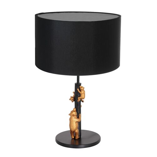 Anne Lighting Lampe De Table Animaux - Noir - Poussière - 20 Cm - E27 (Grande Raccord) - 7203zw